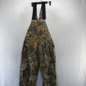 Vintage Spartan Overalls Men 36x33 Brown Realtree Camo Hunting Outdoor Cargo